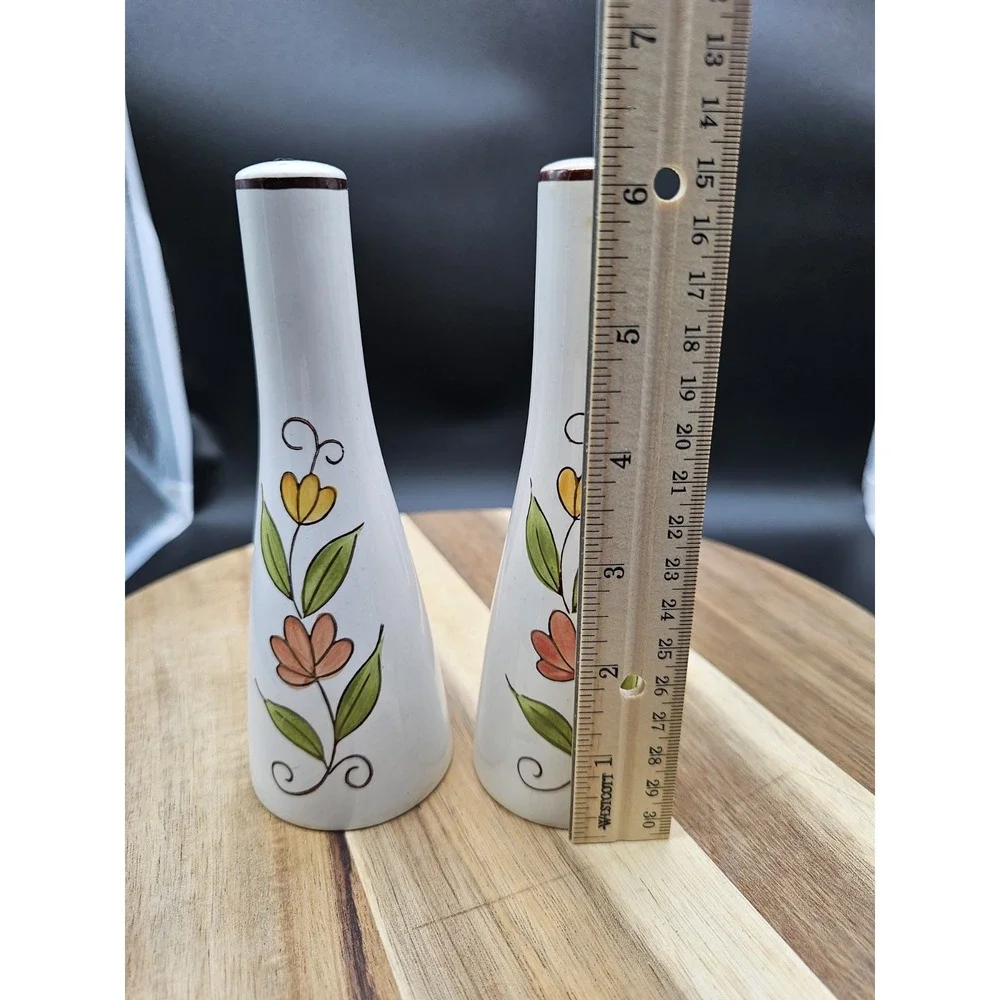 Vintage MCM Mikasa Cera-Stone Salt & Pepper Shaker Set‎ 6